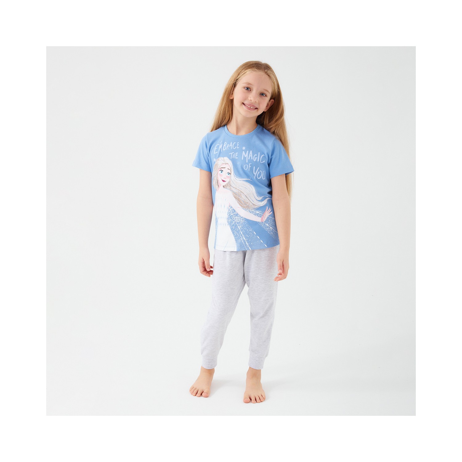 Frozen D4772-3 Kız Çocuk Pijama Indigo
