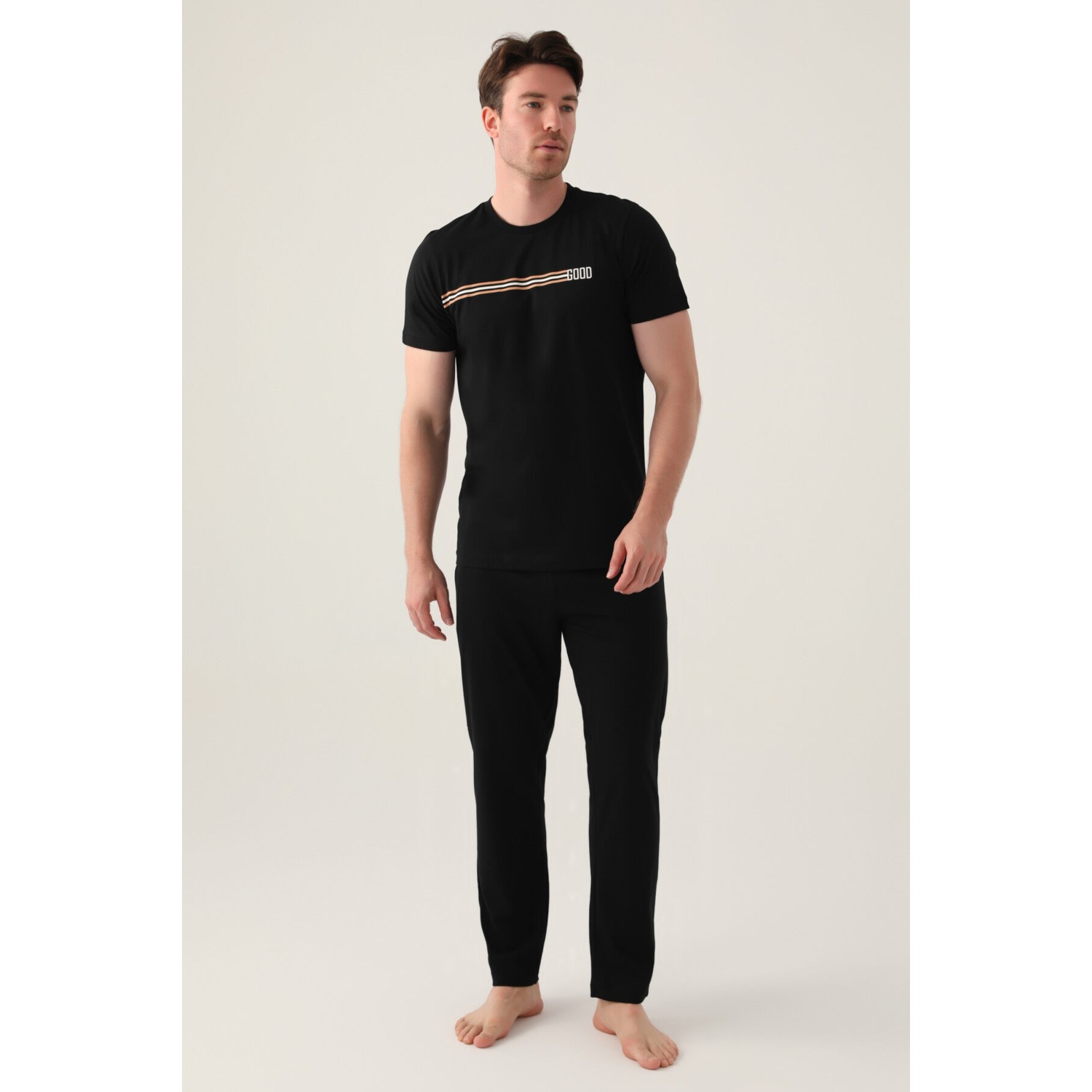 Arnetta Good Siyah Erkek Pijama Takımı