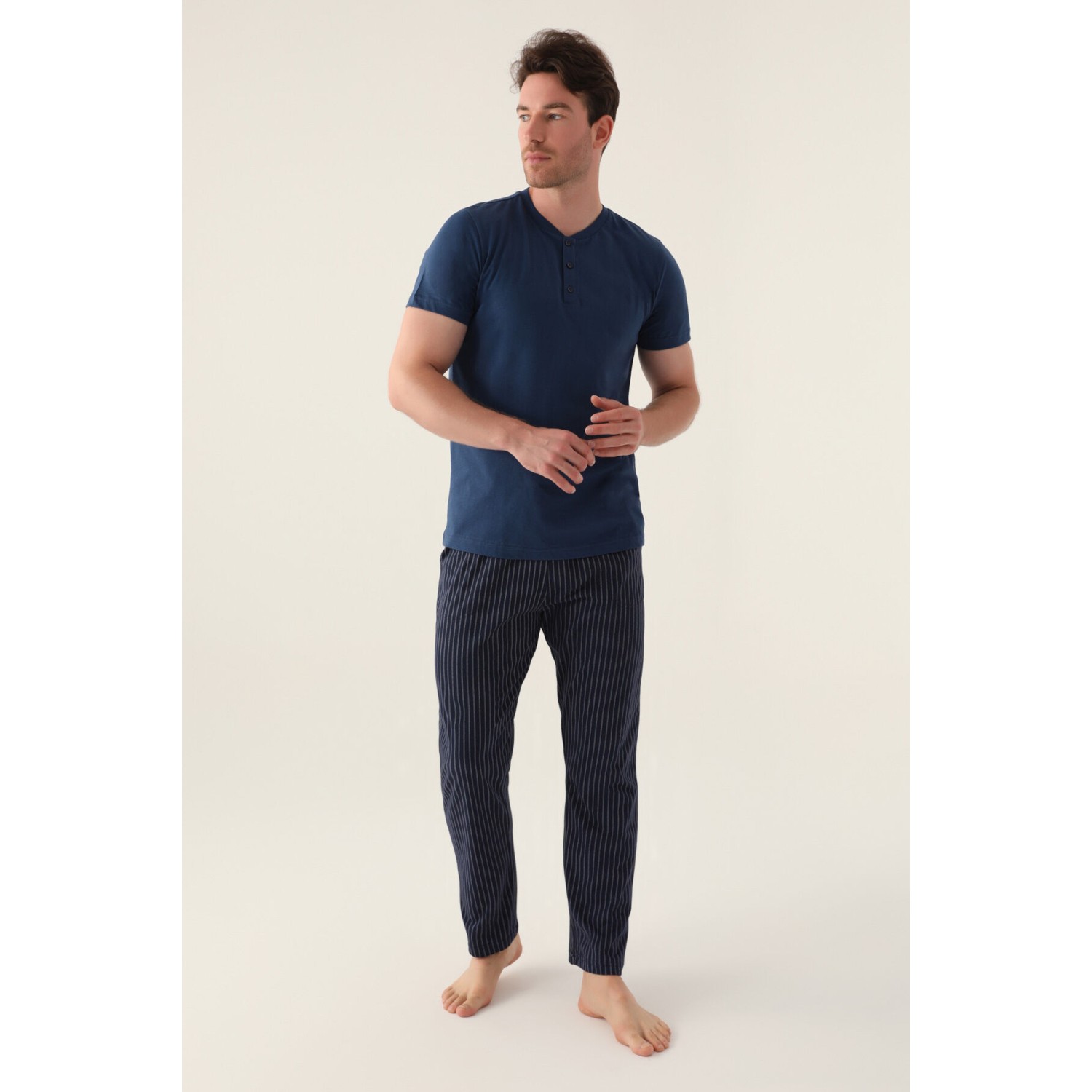 Arnetta Short Koyu Indigo Erkek Pijama Takımı
