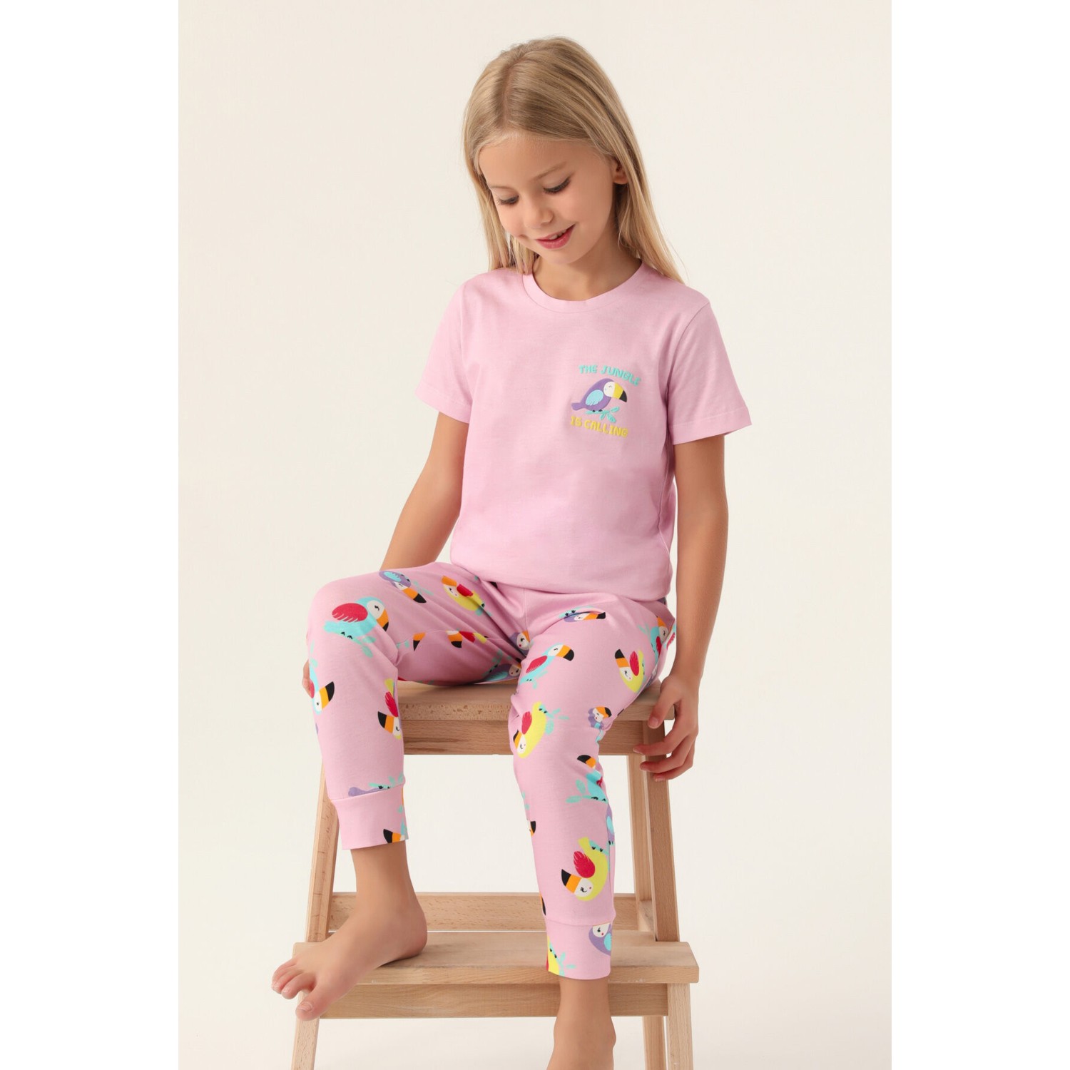 RolyPoly Jungle Mor Kız Çocuk Pijama Takımı