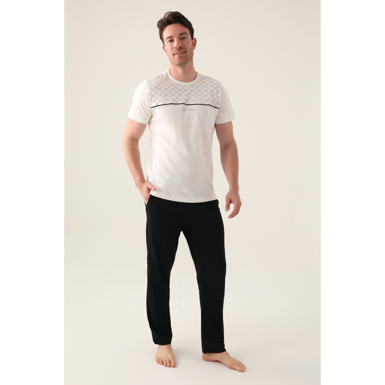 Arnetta The Krem Erkek Pijama Takımı