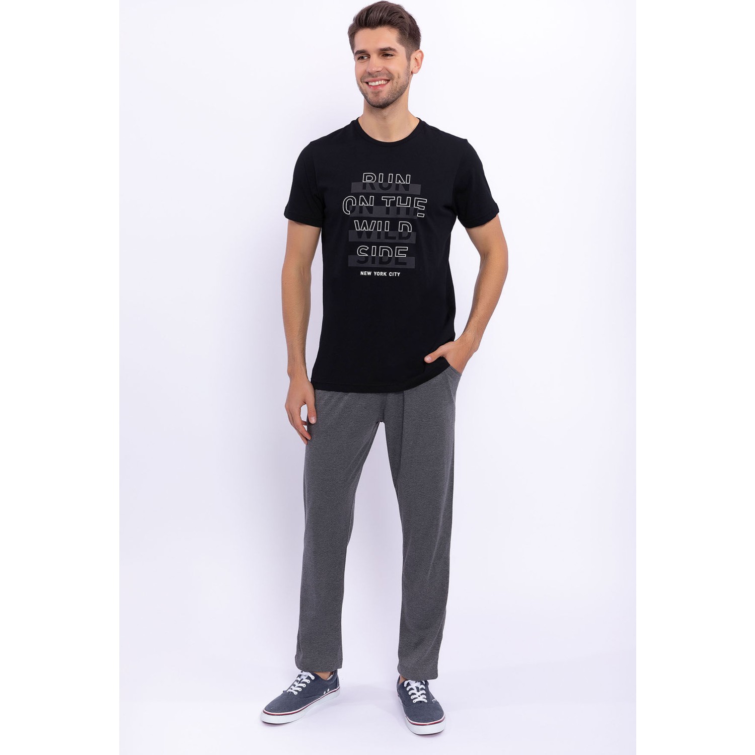 Arnetta Run On The Wild Side Siyah Erkek Slim Fit Takım