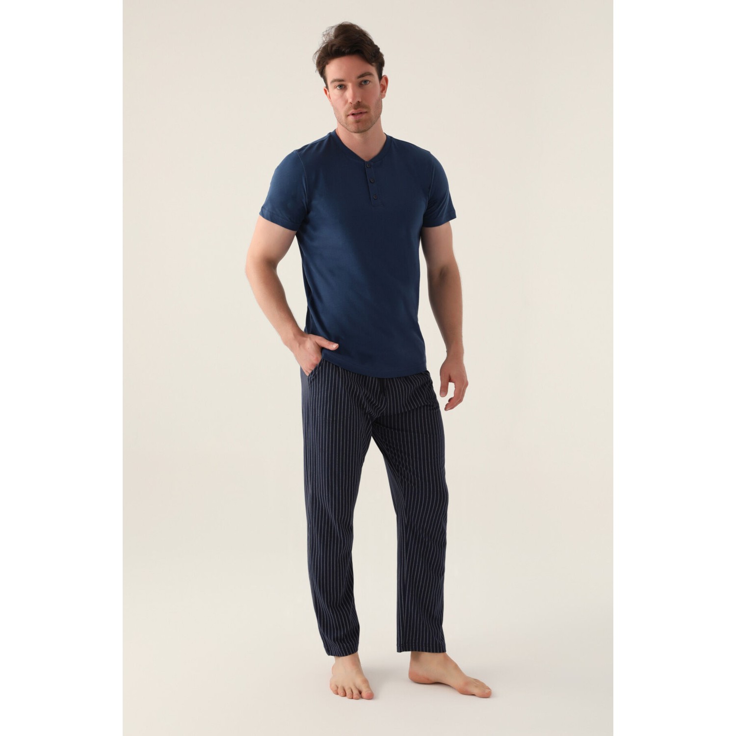 Arnetta Short Koyu Indigo Erkek Pijama Takımı