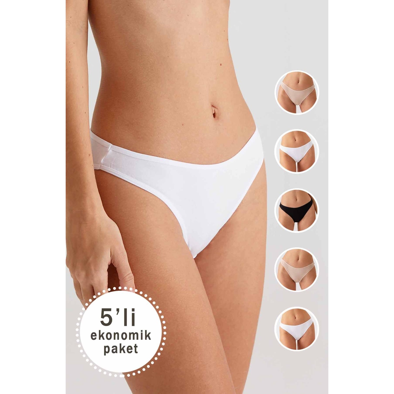 Pierre Cardin 2057 High Yüksek Bel Külot 5'Li Paket