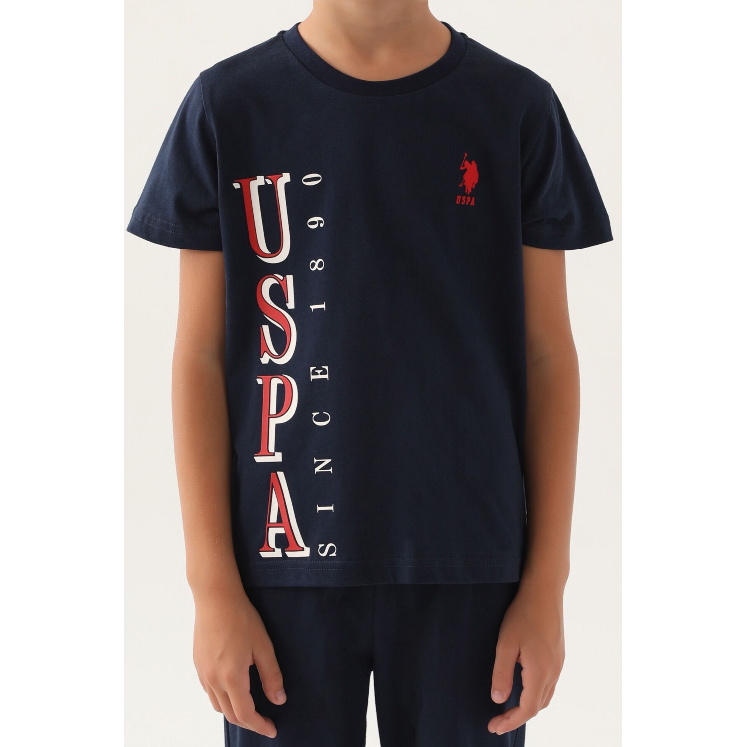 U.S. Polo Assn.  Lisanslı Graphic Lacivert Erkek Çocuk Pijama Takımı