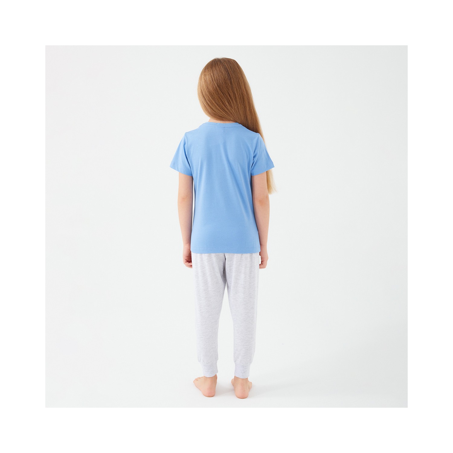 Frozen D4772-3 Kız Çocuk Pijama Indigo
