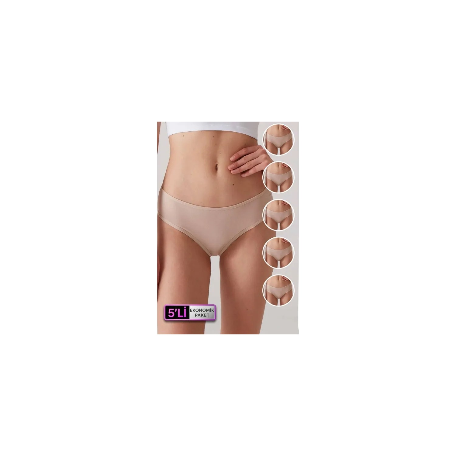 Pierre Cardin 5'li Paket Kadın Classic Brief Nefes Alabilir Kumaş Özelliği ile Rahat Kullanım