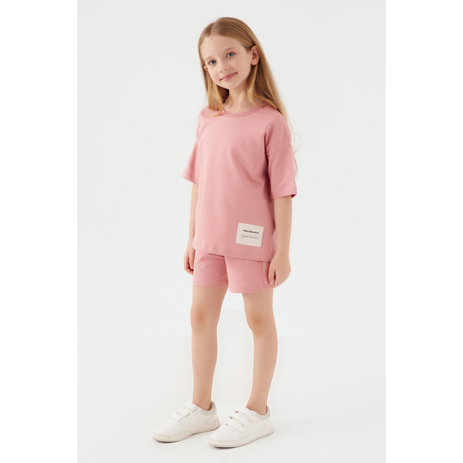 Rolypoly Kız Çocuk Pembe Şortlu Takım