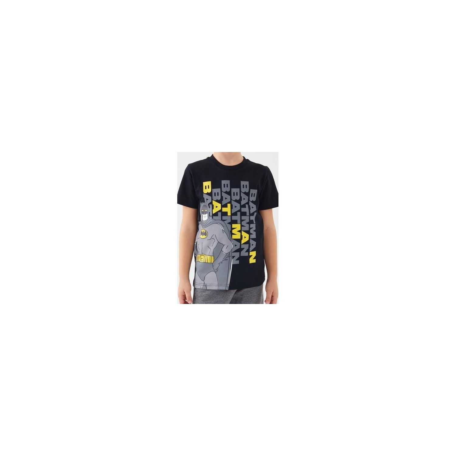 Batman Yellow Hero Siyah Erkek Çocuk Bermuda Takım