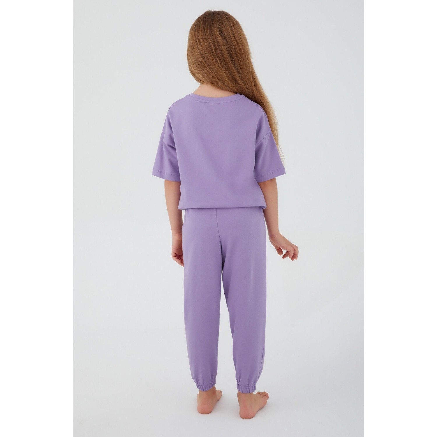 U.S. Polo Assn.  Sea Blue Kırık Beyaz Kız Çocuk Kısa Kol Pijama Takım