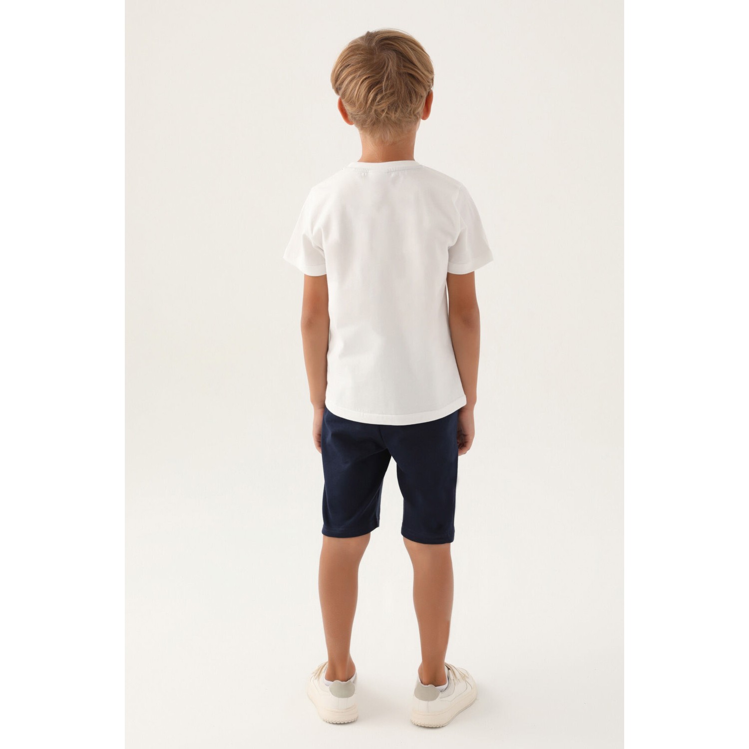 U.S. Polo Assn. Lisanslı Written Krem Erkek Çocuk Bermuda Takım