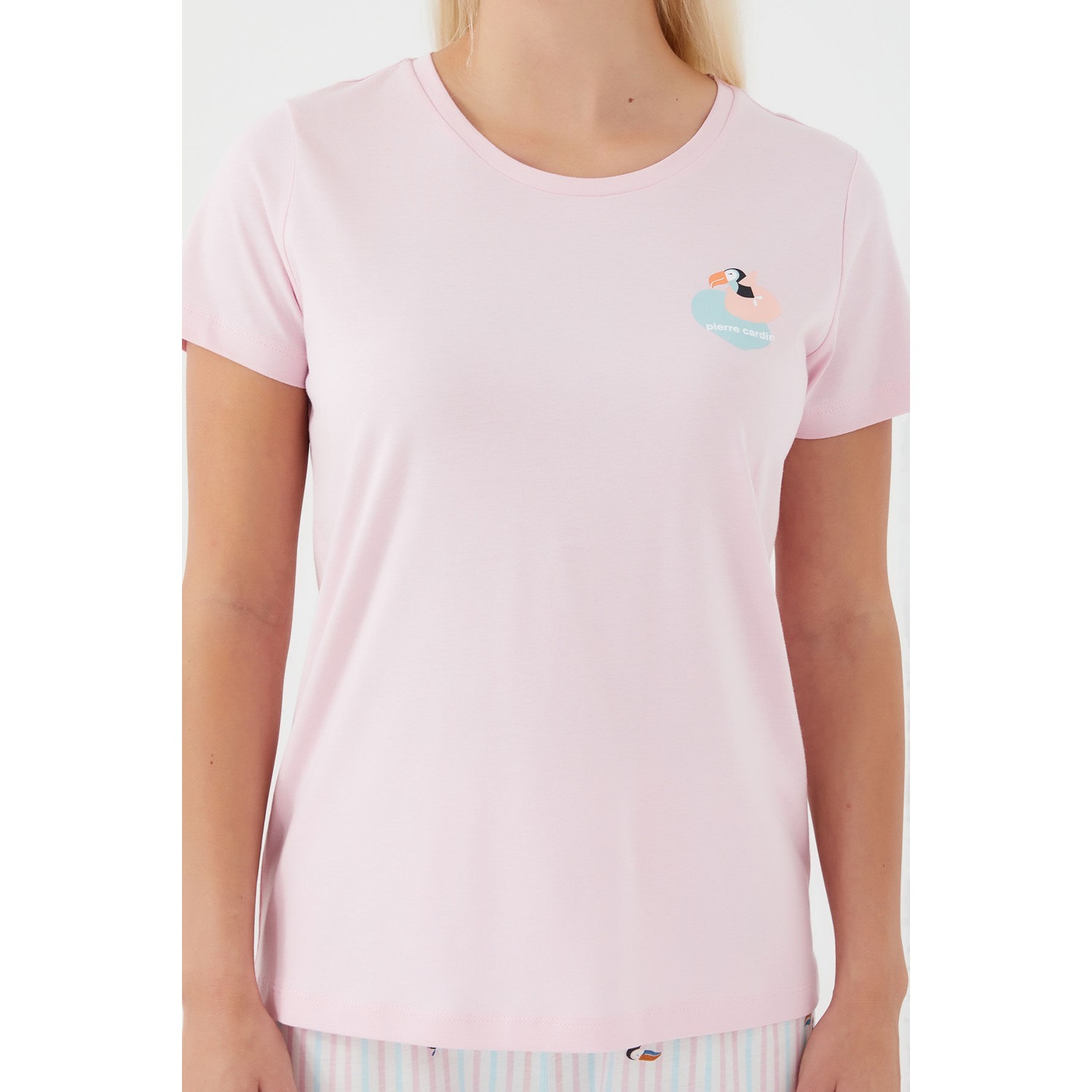Pierre Cardin Parrot Toz Pembe Kadın Kısa Kol Pijama Takım