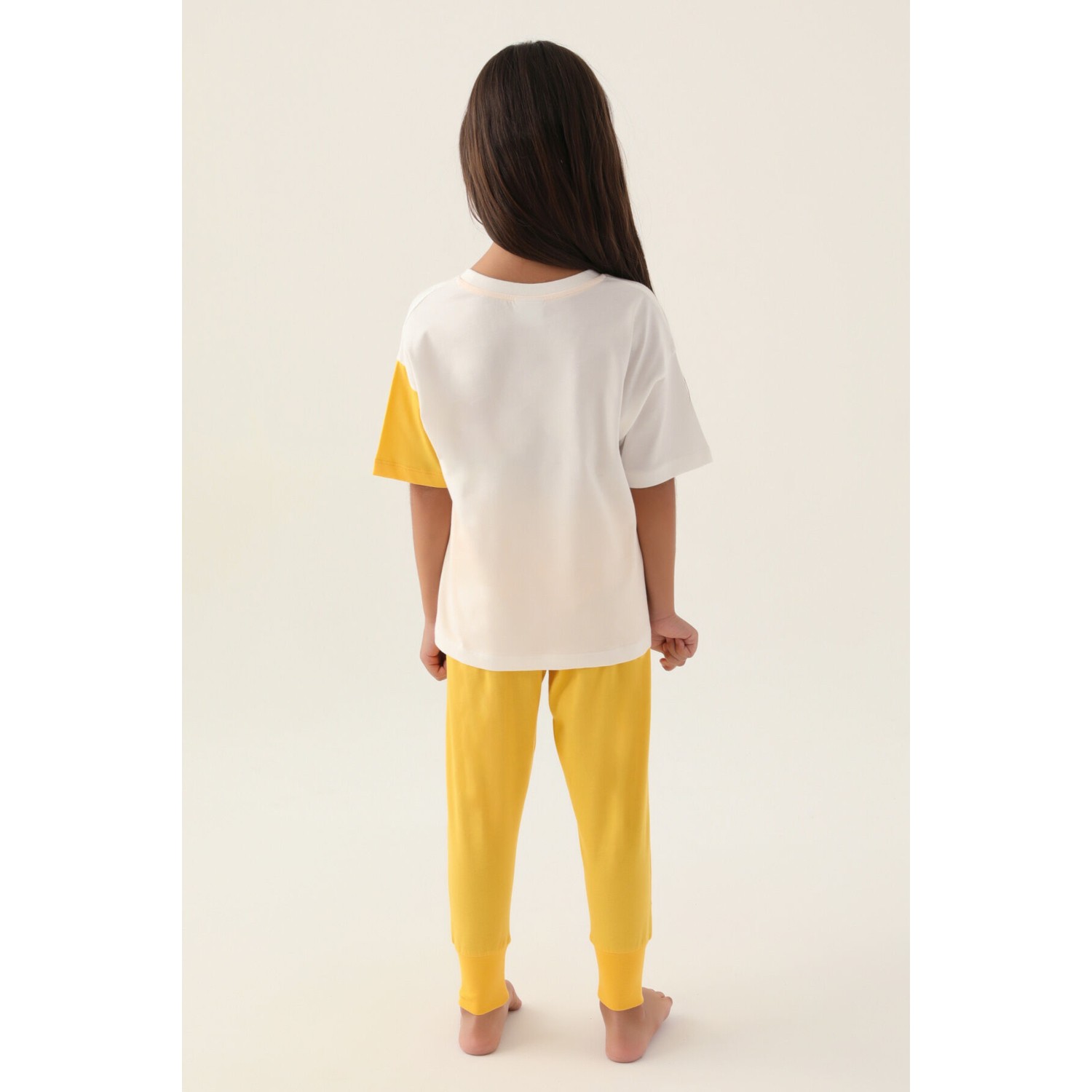 U.S. Polo Assn.  Lisanslı Rose Krem Kız Çocuk Pijama Takımı