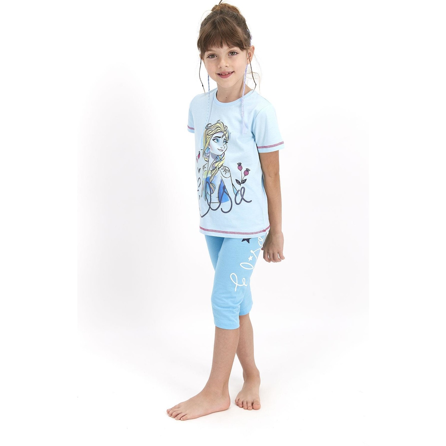 Frozen Kız Çocuk Kapri Tayt Takımı D4511-3 21Y