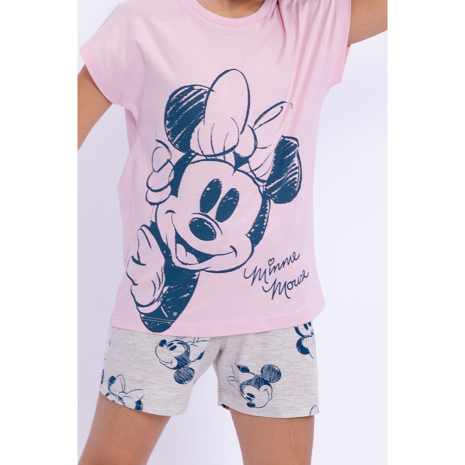 Minnie Mouse  Kremmelanj Kız Çocuk Şort Takım