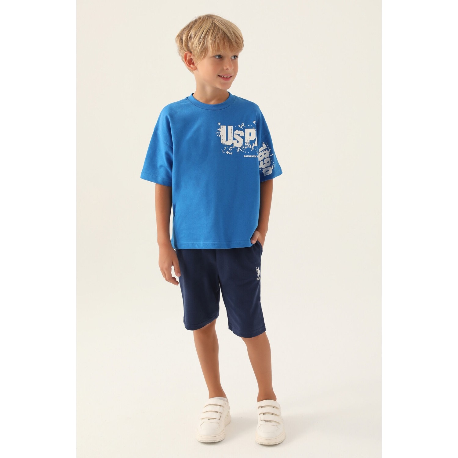 U.S. Polo Assn. Lisanslı Authentic Cobalt Erkek Çocuk Berm...