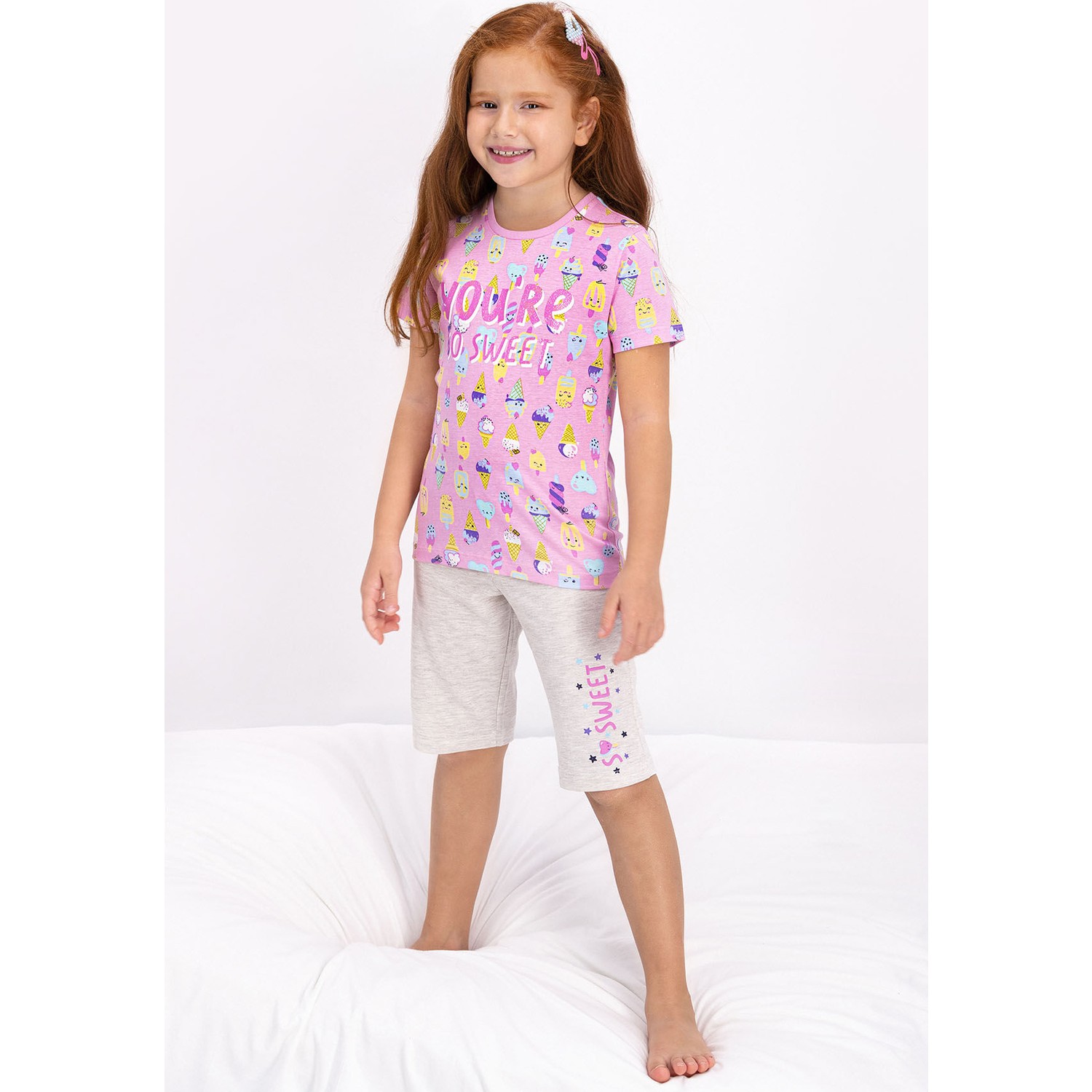 RolyPoly Kız Çocuk Kapri Takımı Toz Pembe RP2431-2
