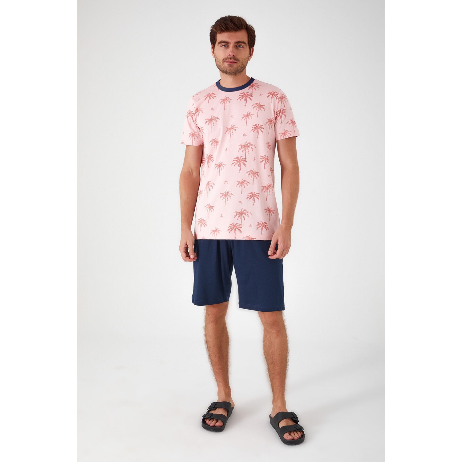 Rolypoly Erkek Pembe Bermuda Takım