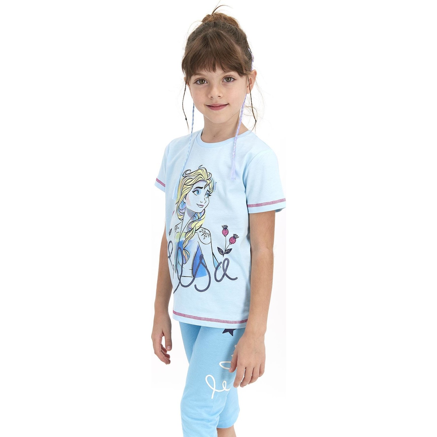 Frozen Kız Çocuk Kapri Tayt Takımı D4511-3 21Y