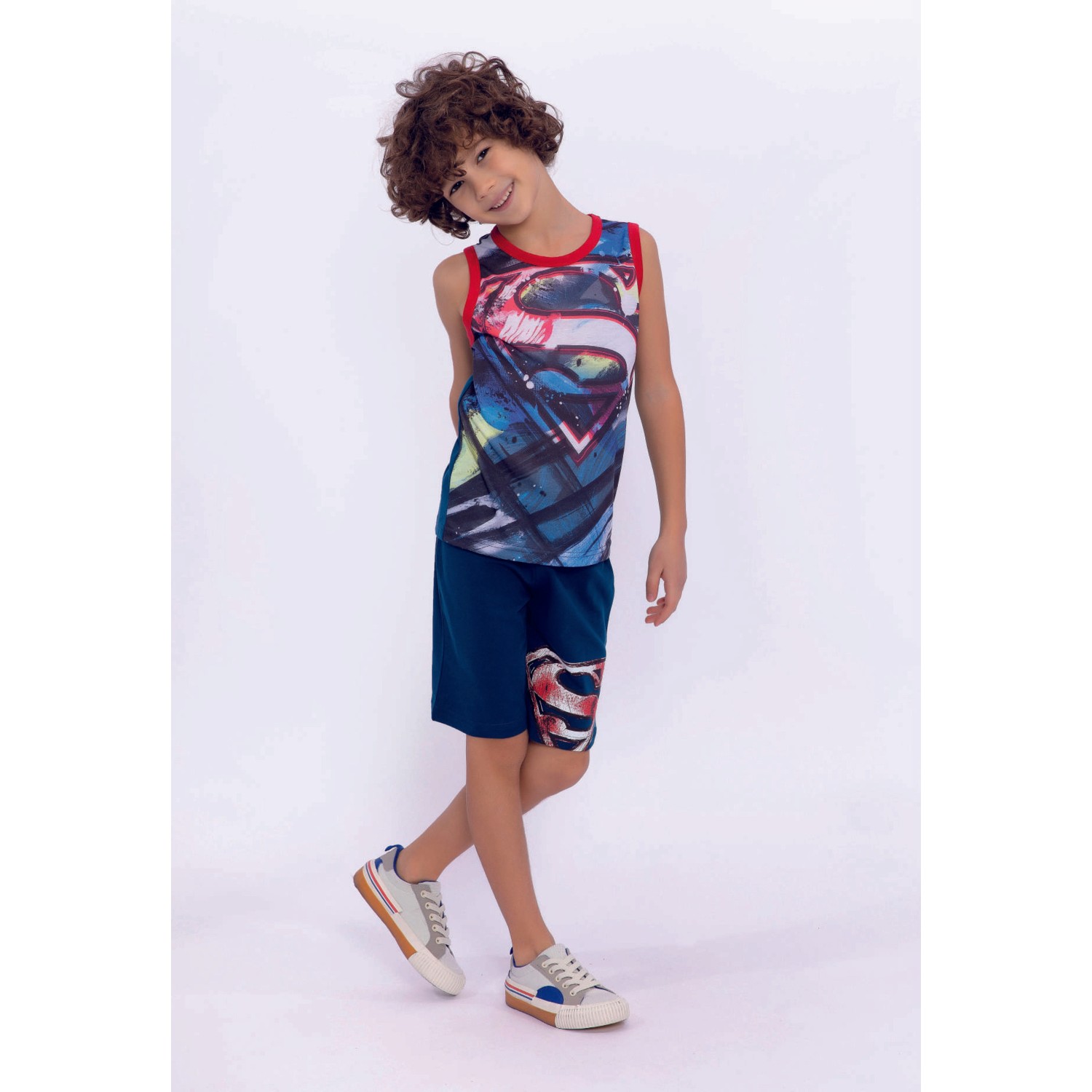 Disney Superman L1494 Lisanslı Erkek Çocuk Bermuda Takım