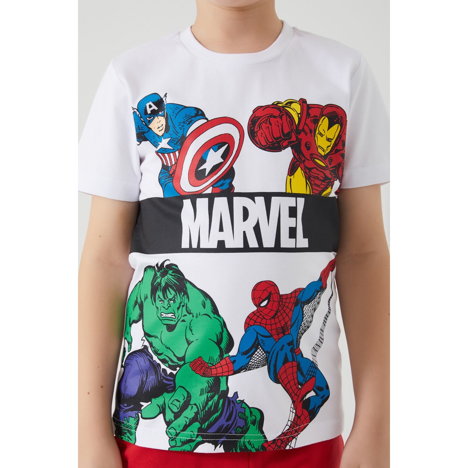 Marvel Comics Comics Beyaz Erkek Çocuk Bermuda Takım