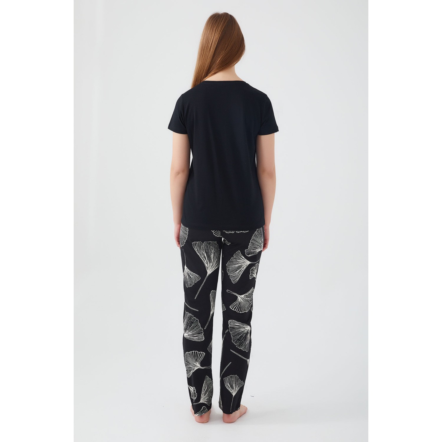 Pierre Cardin Wanderful Siyah Kadın Kısa Kol Pijama Takım