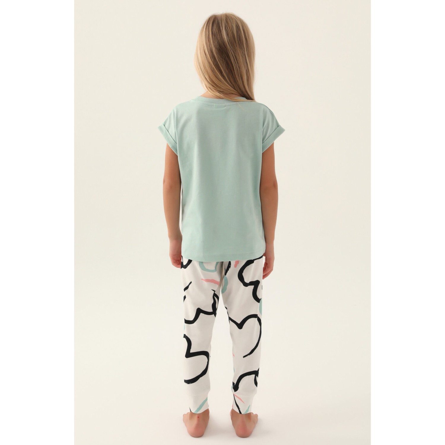 Rolypoly Kız Çocuk Mavi Pijama Takımı