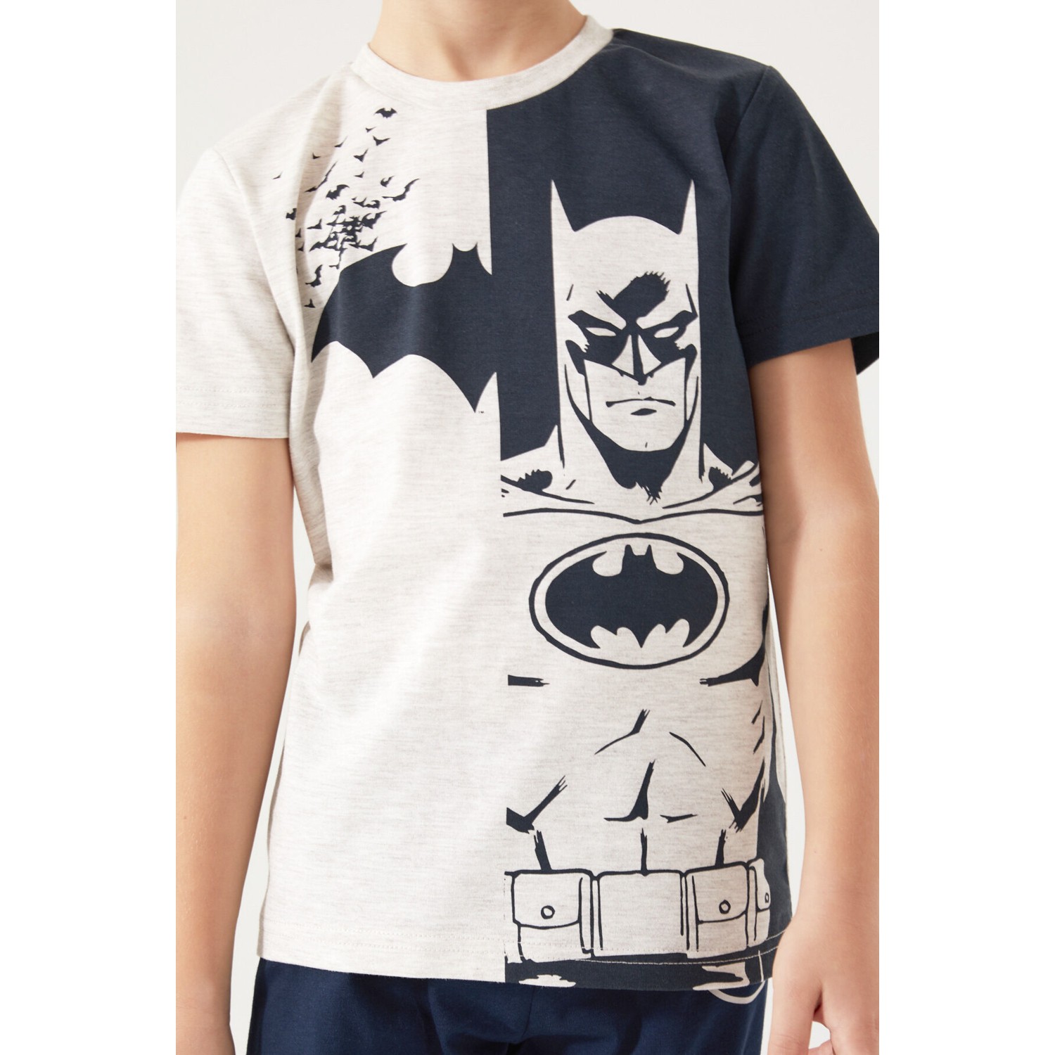 Batman Yellow Batman Sarı Erkek Çocuk Kısa Kol Pijama Takım