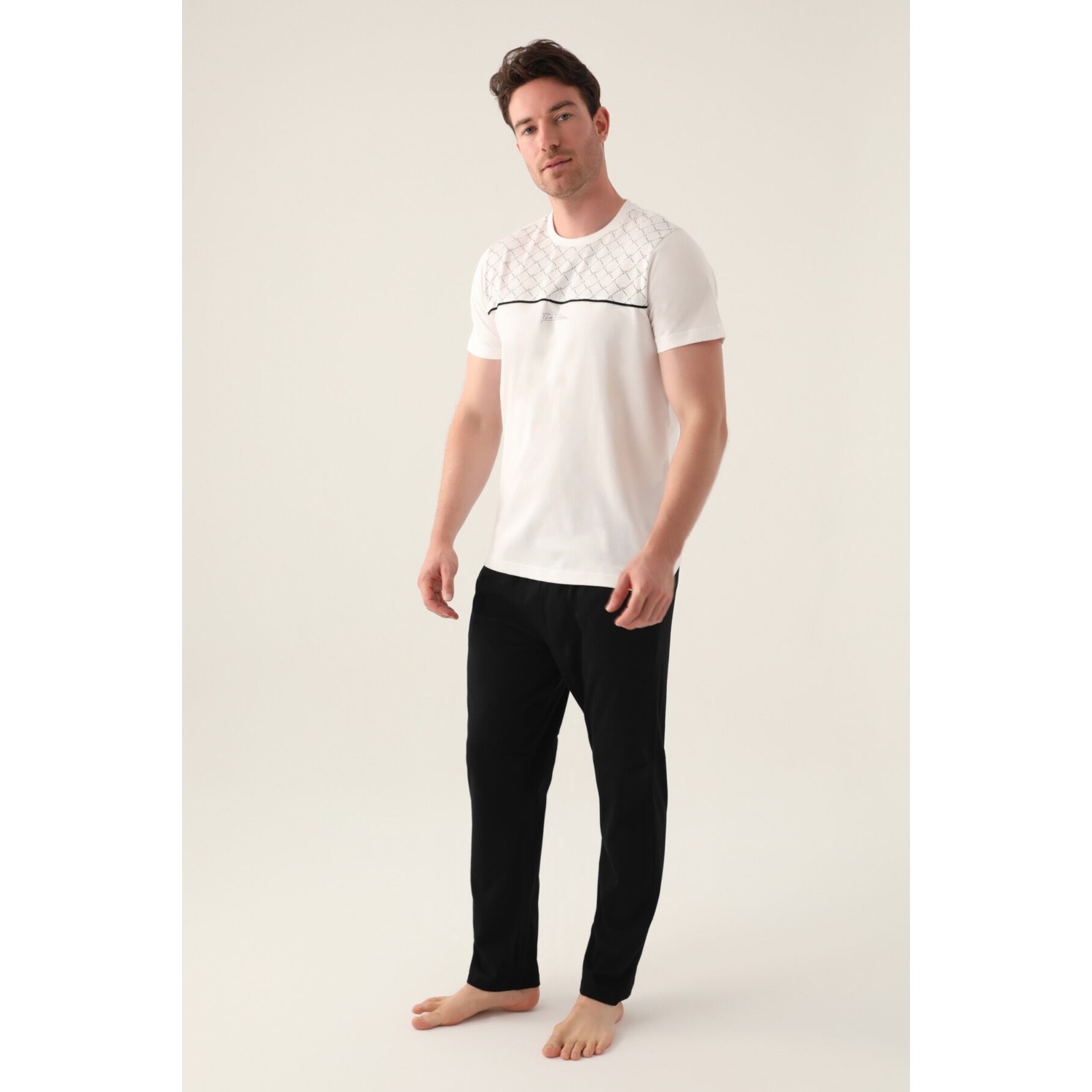 Arnetta The Krem Erkek Pijama Takımı