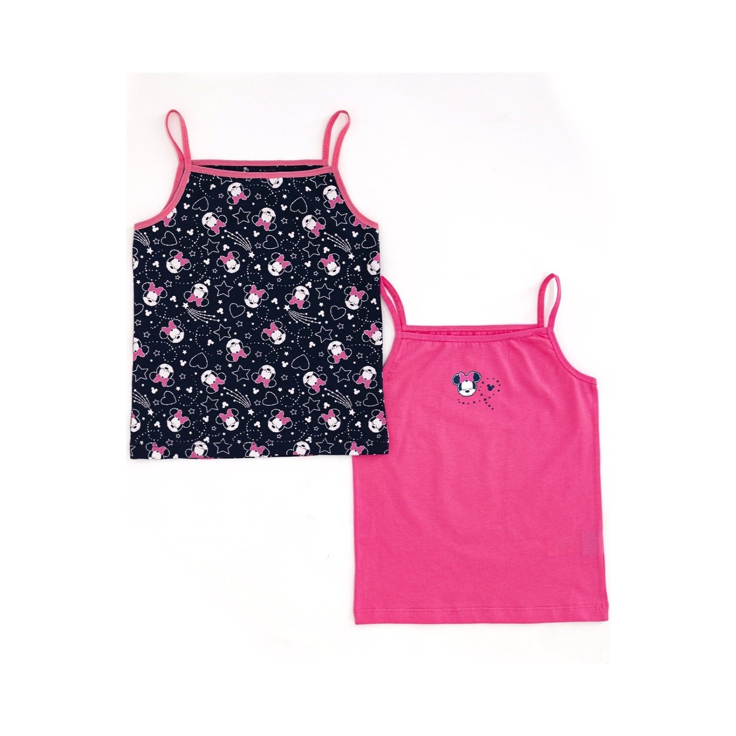 Minnie Mouse MI0067 Lisanslı Kız Çocuk Ince Askılı 2'li Atlet Seti Mix