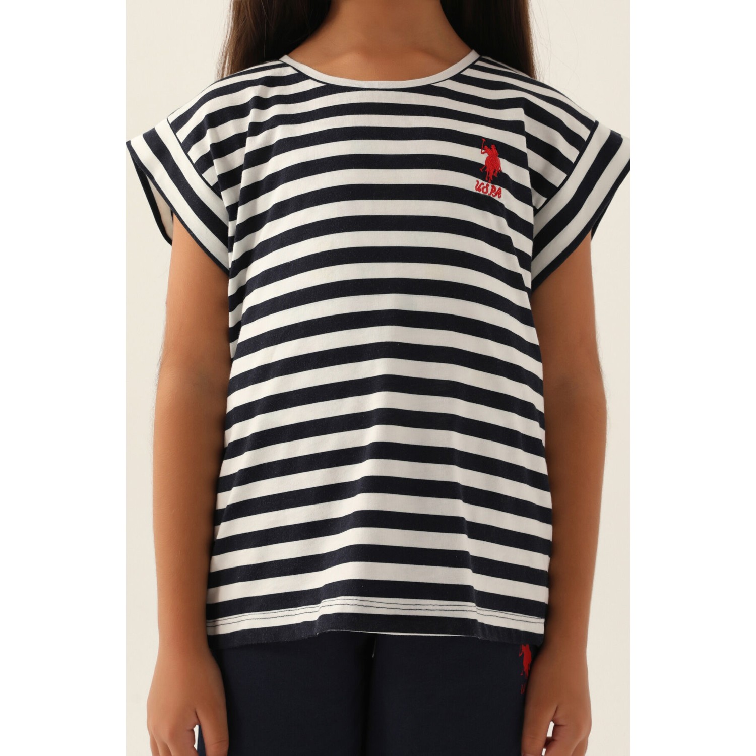 U.S. Polo Assn. Lisanslı Basic Lacivert Kız Çocuk Kapri Takım