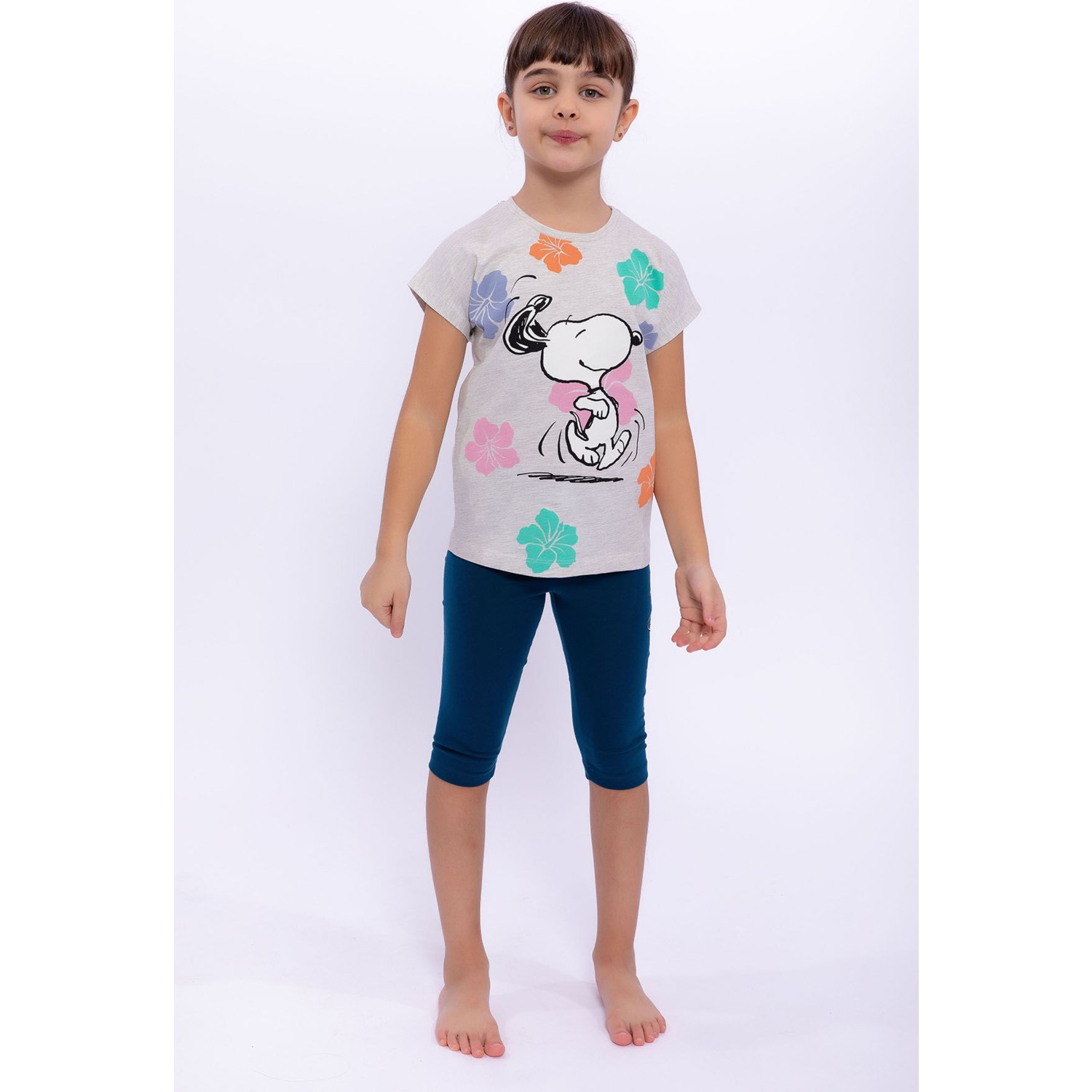 Snoopy  Bejmelanj Kız Çocuk Tayt Takım