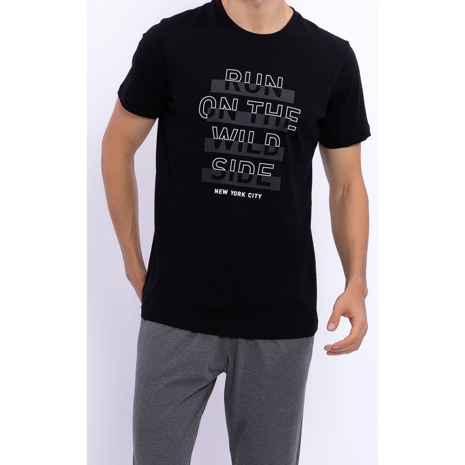 Arnetta Run On The Wild Side Siyah  Erkek Slim Fit Takım