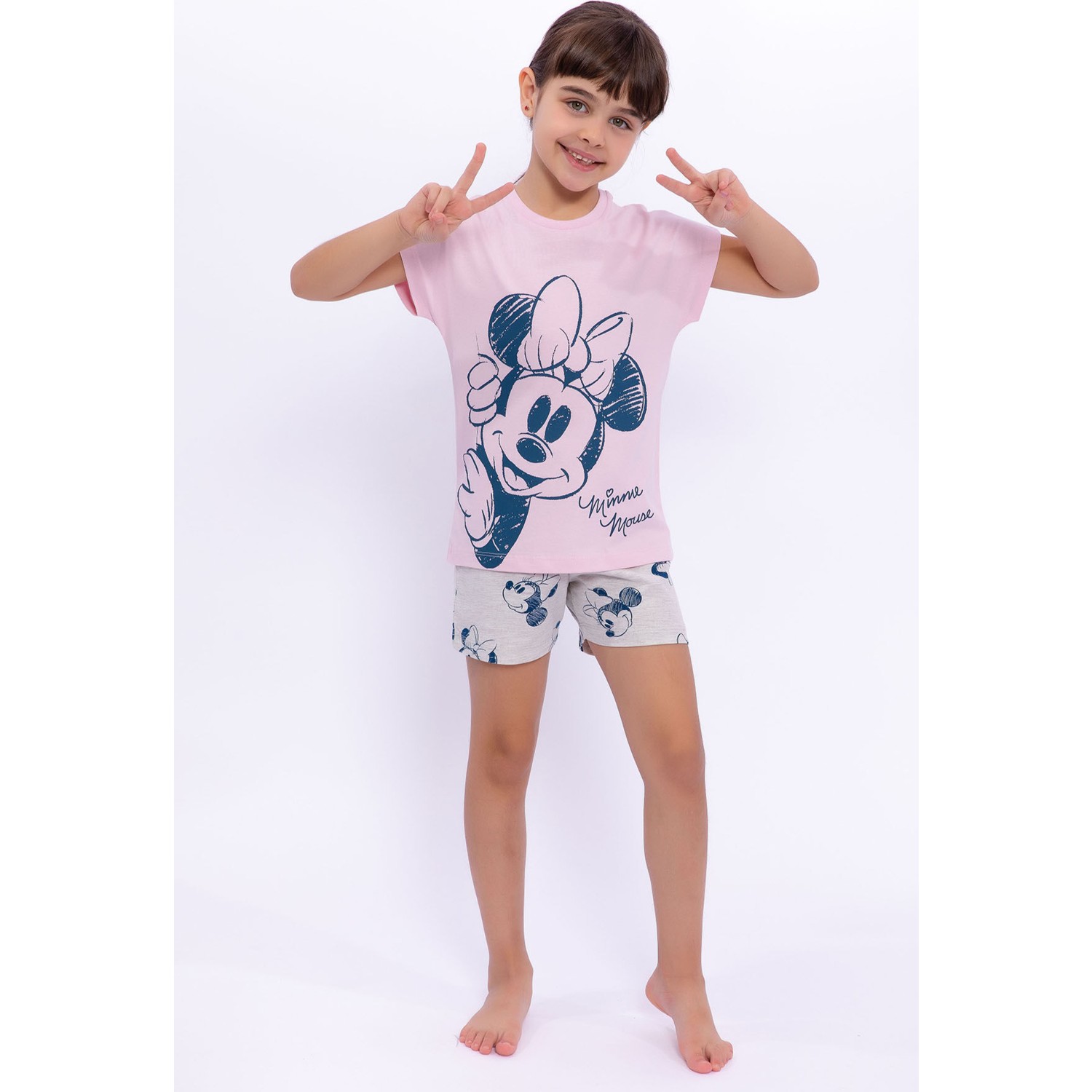 Minnie Mouse  Kremmelanj Kız Çocuk Şort Takım
