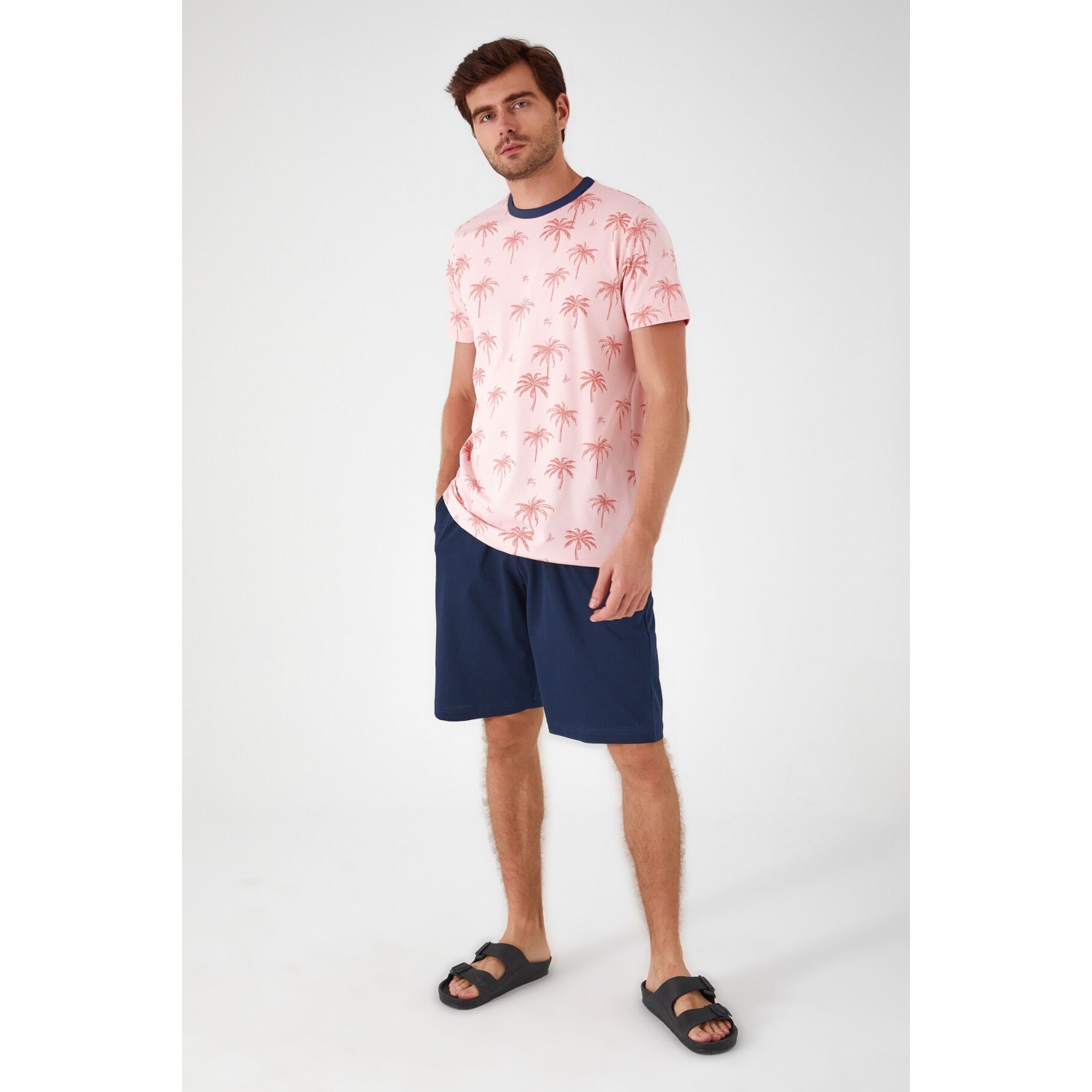 Rolypoly Erkek Pembe Bermuda Takım