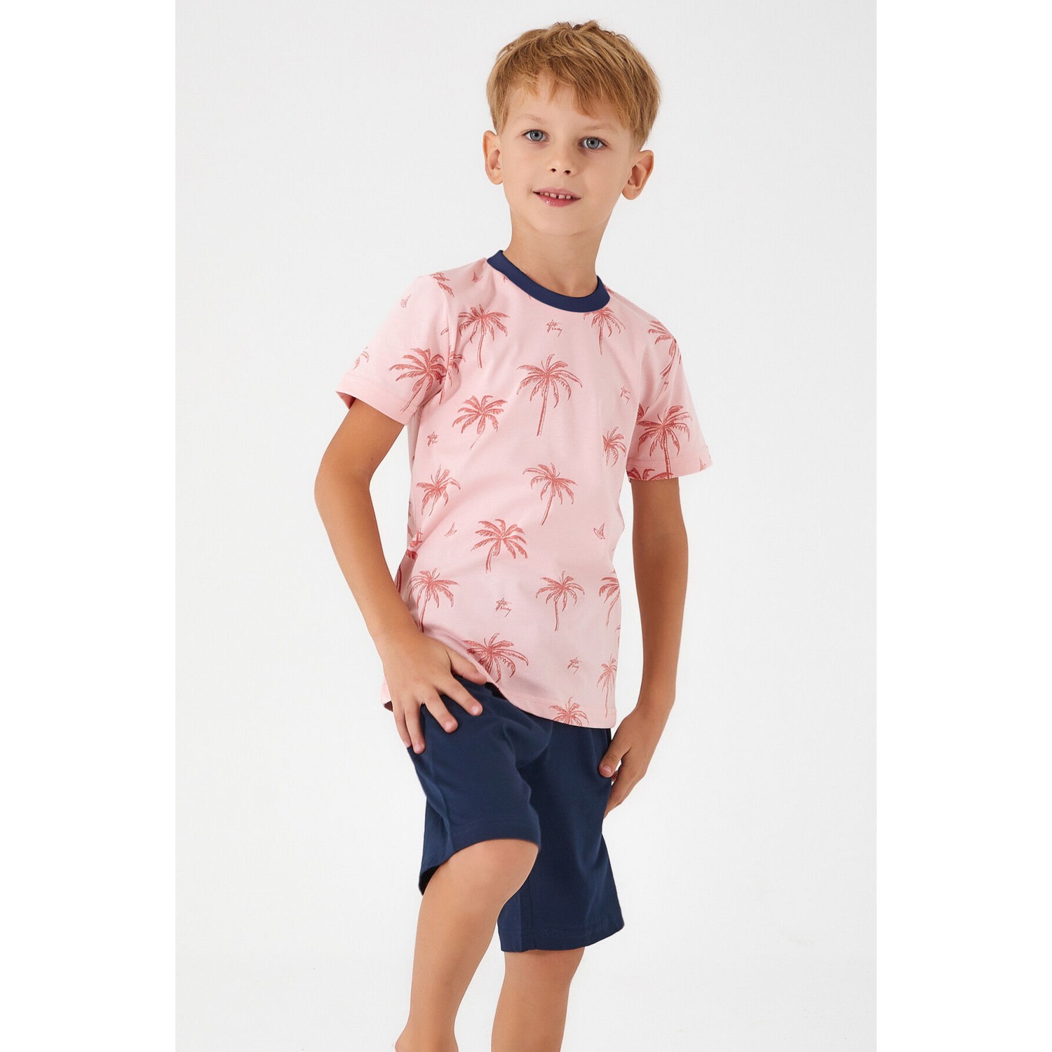 Rolypoly Erkek Çocuk Pembe Bermuda Takım