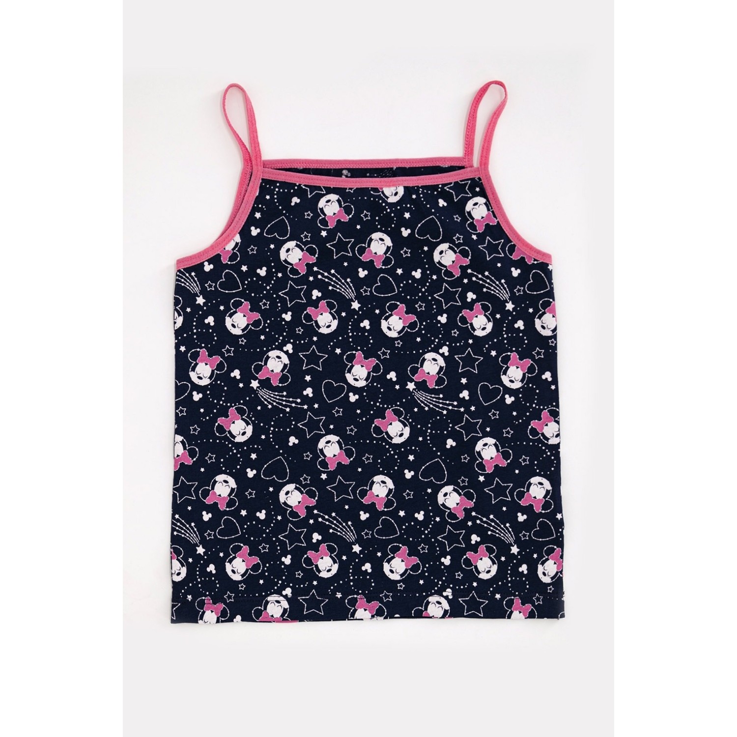 Minnie Mouse MI0067 Lisanslı Kız Çocuk Ince Askılı 2'li Atlet Seti Mix