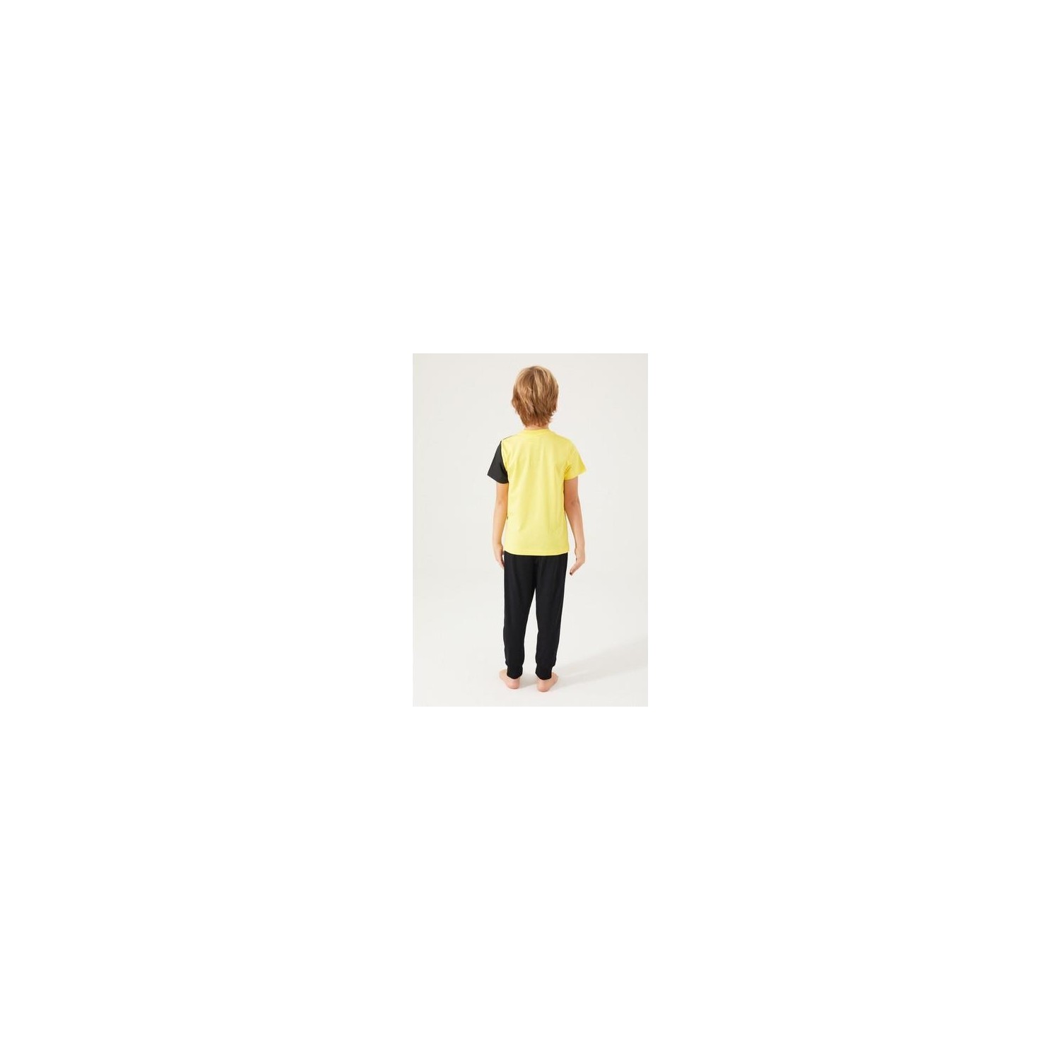 Batman Yellow Batman Sarı Erkek Çocuk Kısa Kol Pijama Takım