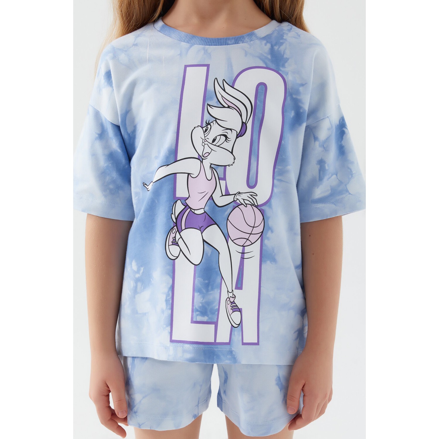 Looney Tunes Female Duck Açık Turuncu Kız Çocuk Şort Takım