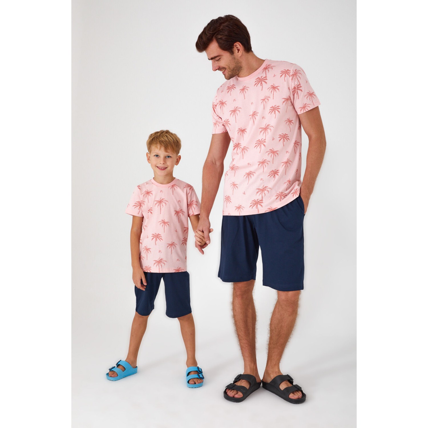 Rolypoly Erkek Pembe Bermuda Takım